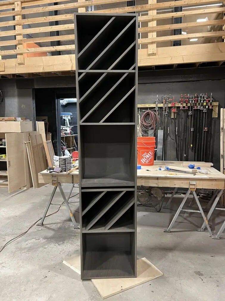 custom-baltic-birch-wine-storage-boston in workshop